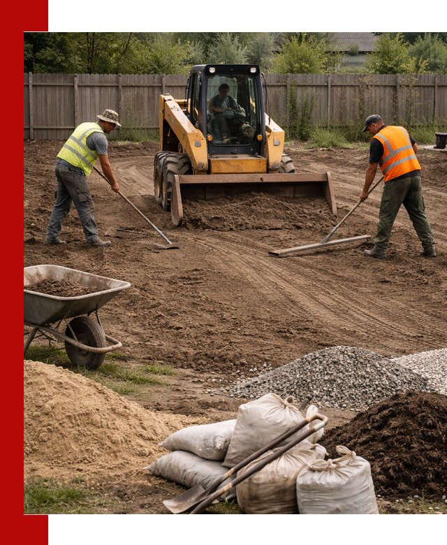 Выравнивание участка под строительство и благоустройство в бору